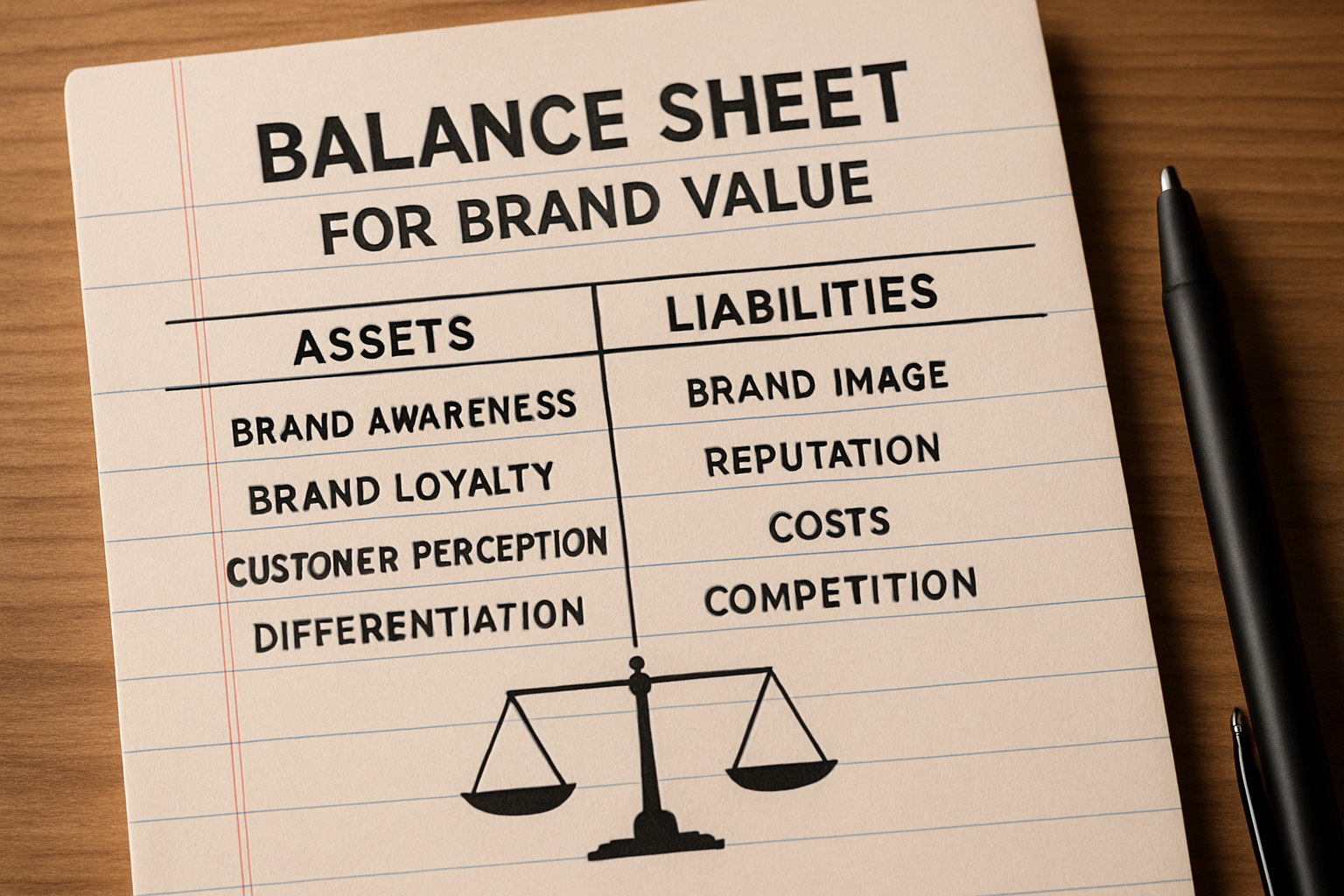 Balance sheet for brand value
